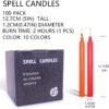 Witchcraft~Laskey 1/2 Inch Diameter x 5 Inch Tall Unscented Assorted Colors Mini Chime Spell Taper Candles, Set of 100