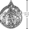 Sterling Silver Norse God Tyr Pendant