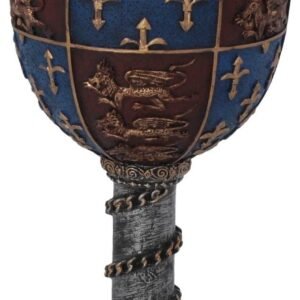 Mythology Collection~ C0702B4 Medieval Goblet 17.5cm Grey, Resin w/Stainless Steel Insert