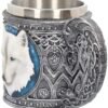 Animal Collection~ Ghost Wolf Tankard Mug 17.5cm Silver