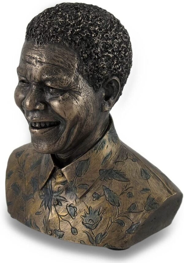 Magic  Collection~Bronze Finished Nelson Mandela Mini-Bust Statue