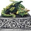 Fantasy Collection~ Dragon Safehold 8.4cm Set of 4, Boxes, Resin, Multi-Coloured