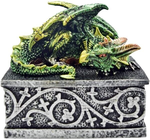 Fantasy Collection~ Dragon Safehold 8.4cm Set of 4, Boxes, Resin, Multi-Coloured