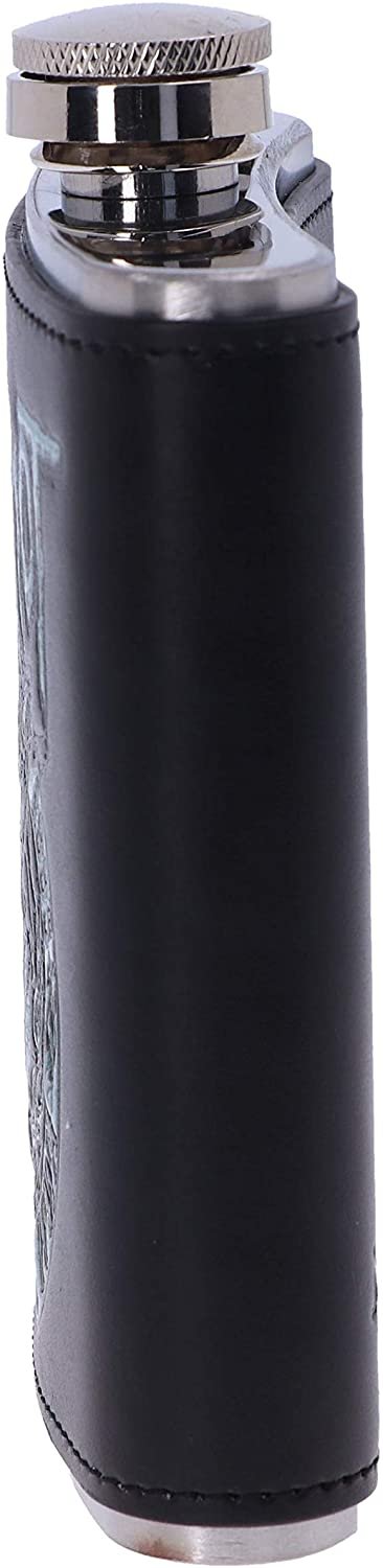 Band Merchandise~ B5218R0 Officially Licensed Slipknot Flaming Goat Logo Hip Flask, Stainless Steel