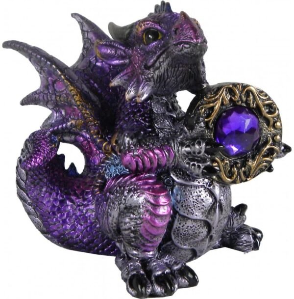 Magicun N.Giftware~Amethyst Dragon 13cm, Resin, Purple