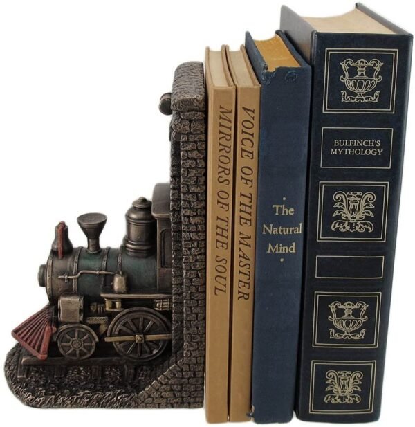 Magic  Collection~Steampunk Steam Locomotive Bronze Finished Single Bookend