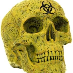 Magicun N.Giftware~Biohazard Skull 18cm, Resin, Yellow