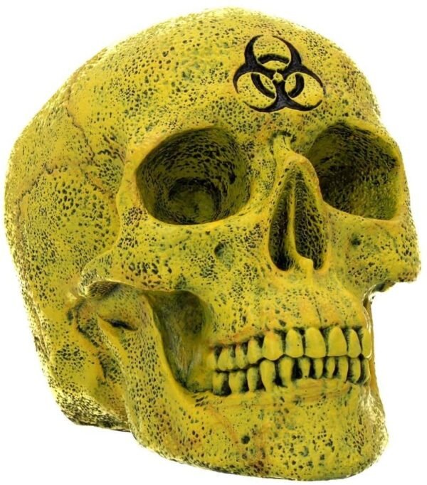 Magicun N.Giftware~Biohazard Skull 18cm, Resin, Yellow