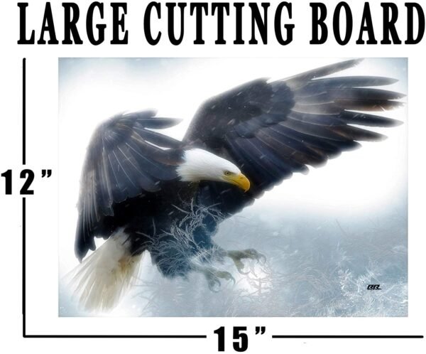 Magic  Collection~American Bald Eagle Flying Kitchen Glass Cutting Board Patriotic Decorative Gift Design