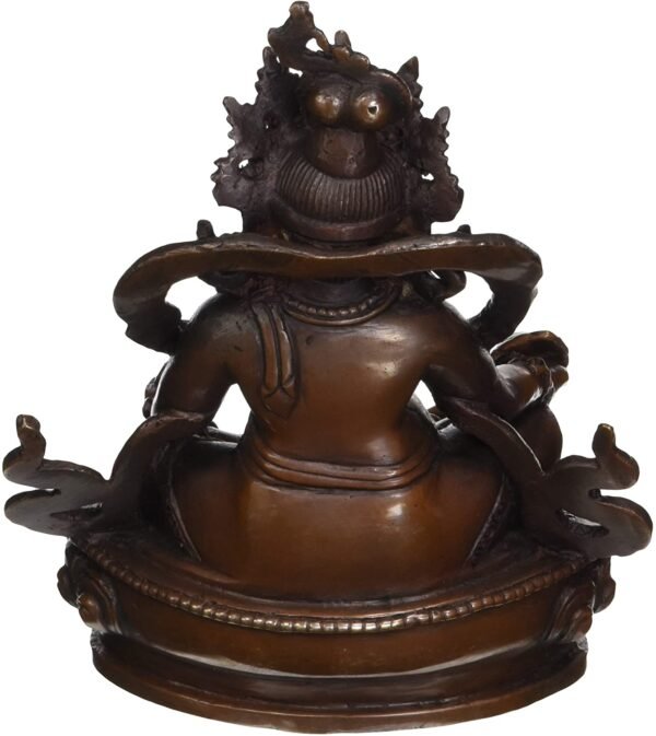Magic  Collection~Authentic 6" Kubera Statue Also Known as Jambhala Chief of Demons of The Lower World. Hand Made in Nepal - Tibetan Buddha Statue - Peace Harmony Buddhism Statue - Antique Style