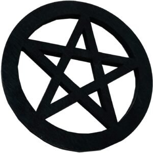 Witchcraft~Pentagram Altar Tile 4" (Brown) (Brown) (Black) (Black)
