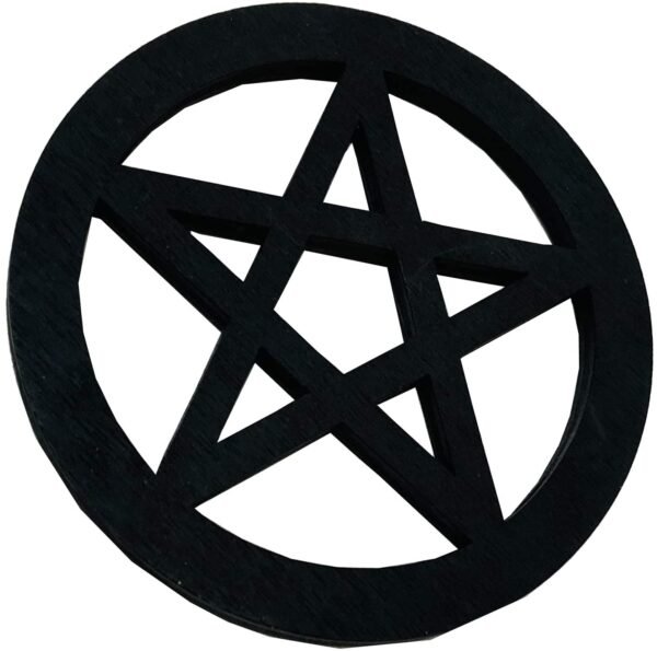 Witchcraft~Pentagram Altar Tile 4" (Brown) (Brown) (Black) (Black)