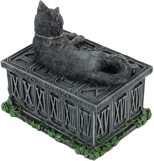 Nemesis Now Fortune's Keeper Tarot Box 17cm Black, Resin