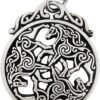 Soloman Pentant~Pewter Celtic Knot Horse Triskele Pendant