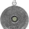 Sterling Silver Moldavite Moon Goddess Pentacle Pendant