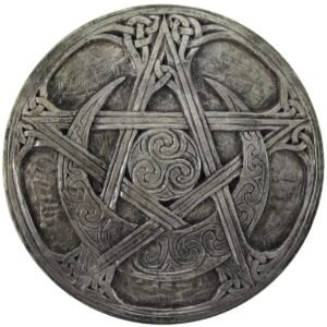 Magicun Altar~Moon Pentacle Plaque Silver Finish
