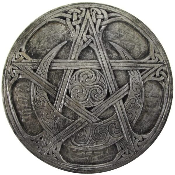 Magicun Altar~Moon Pentacle Plaque Silver Finish