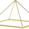 Finest Quality 51 Degree 9" 24k Gold-Plated Copper Meditation Pyramid for Healing