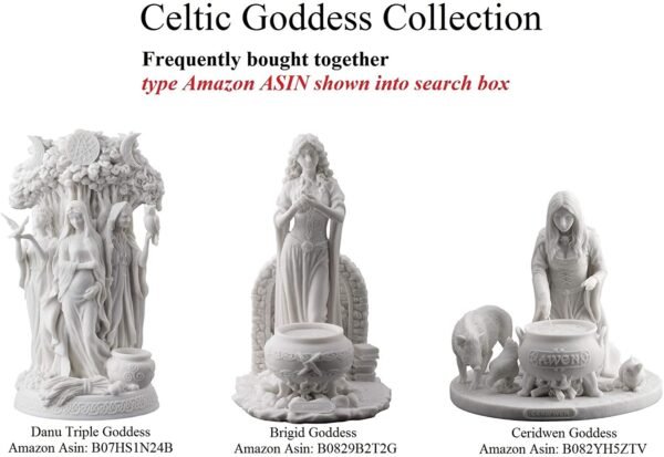 Magic  Collection~Ceridwen - Celtic Goddess of Knowledge with Cauldron Statue