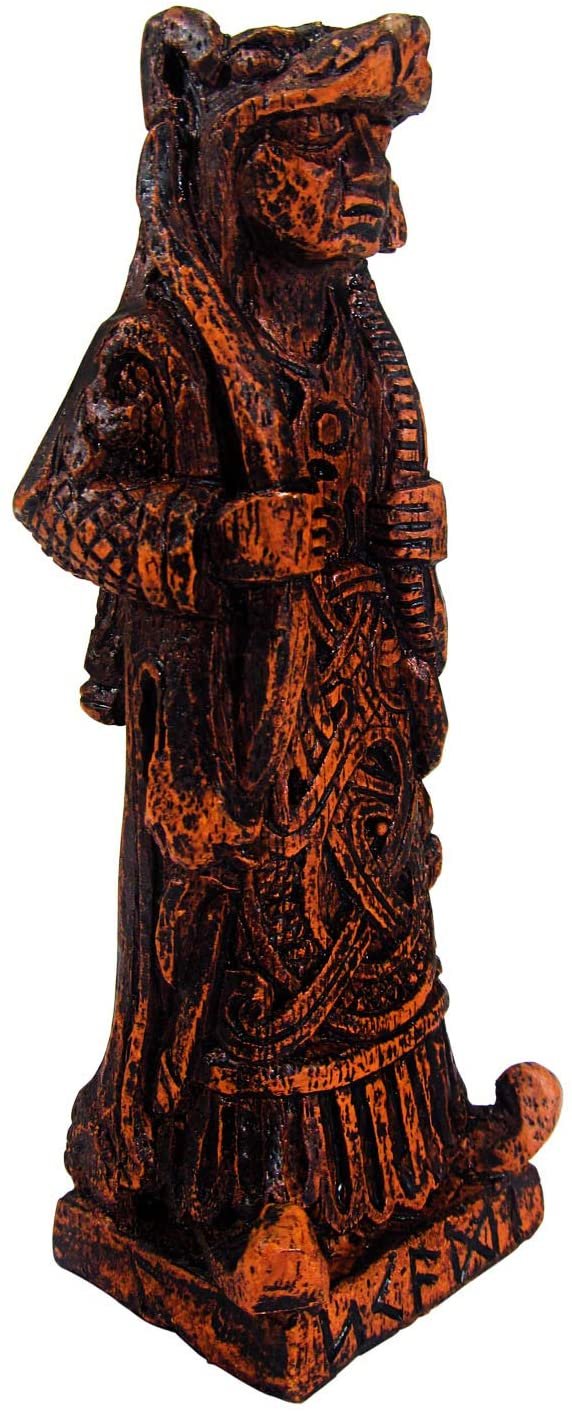 Magicun Altar~Dryad Design Skadi Figurine - Norse Goddess of Winter - Wood Finish