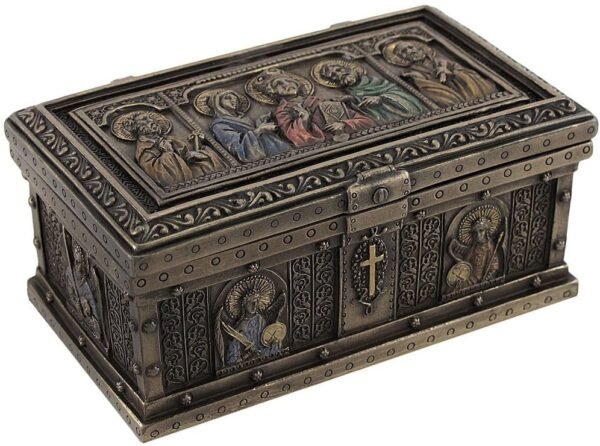 Magic  Collection~Bronzed Catholic Saints Altar Trinket Box