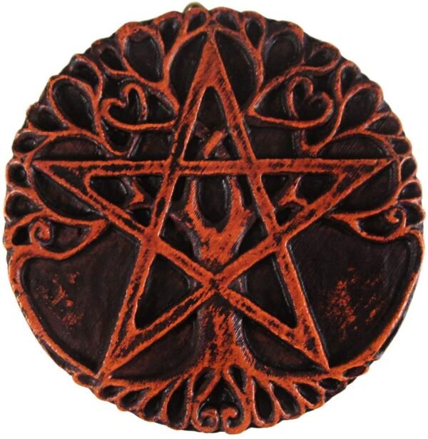 Magicun Altar~Dryad Design Tiny Tree Pentacle Plaque - Wood Finish