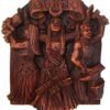 Magicun Altar~Celtic Goddess Brigid Brigit Wall Plaque Wood Finish