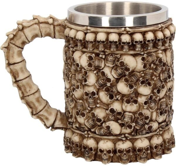 Dark Collection~Skull Pit Tankard Mug 16.2cm Ivory