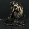 Magic  Collection~Siren Solitude Mermaid Sitting On Rock Bronze Finish Statue