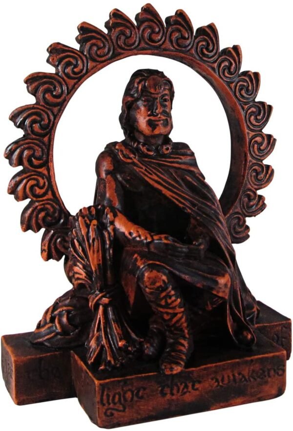 Magicun Altar~Dryad Design Lugh Figurine Celtic God of Harvest - Wood Finish