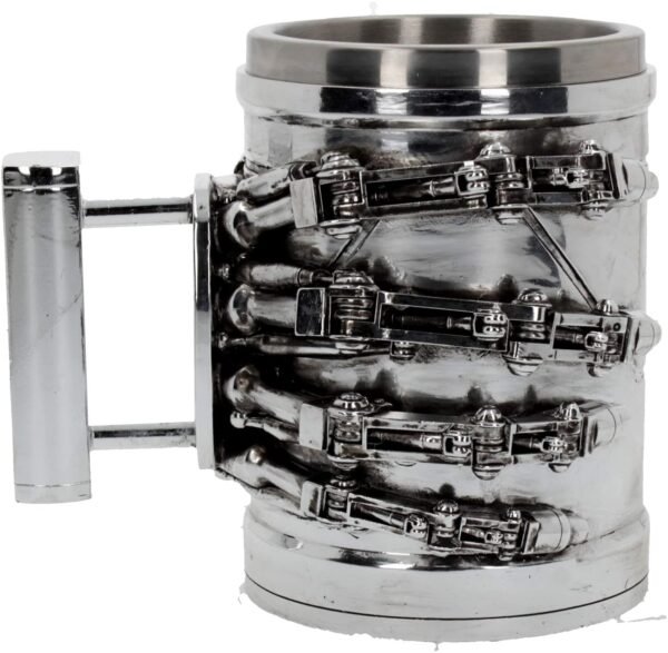 Magicun N.Giftware~Terminator 2 Tankard 17cm, Resin w/Stainless Steel Insert, Silver