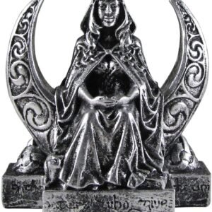 71bfsBMZdtL._AC_SL1121 Magicun Altar~Dryad Design Moon Goddess Figurine - Silver Finish