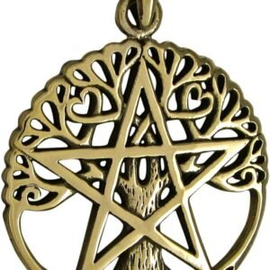 Bronze Cut Out Tree Pentacle Pendant