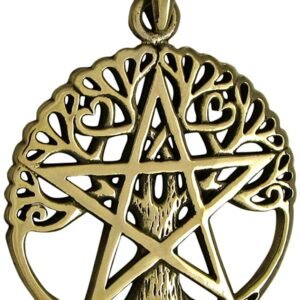 Magicun Altar~Dryad Design Bronze Cut Out Tree Pentacle Pendant