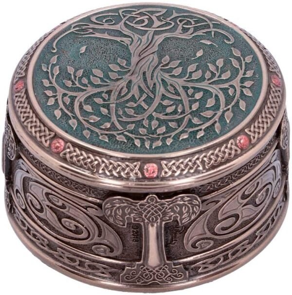 Wiccan Collection~Tree of Life Box 10cm, Resin, Bronze, One Size