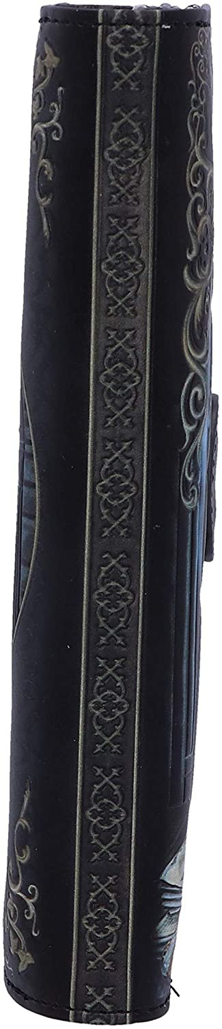 Magicun N.Giftware~Black Lisa Parker Spirits of Salem Cat Skull Map Embossed Purse, 18.5cm