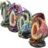 Nemesis Now Geode Keepers Set of Four Figurine 12cm Gold, Resin