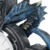 Artist Collections~ B3602J7 Draco Clock Anne Stokes 17.8cm, Resin, Blue, One Size