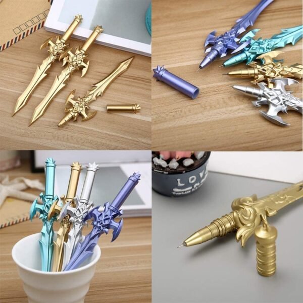 Witchcraft~Sencoo Gel Pens Black Ink Sword Pens Students Prize Children Gift Christmas Birthday Boy Present 6 pack