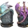 Nemesis Now Geode Keepers Set of Four Figurine 12cm Gold, Resin