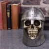 Dark Collection~U4525N9 Knight To Remember Skull Figurine 16.2cm Silver, Resin, One Size