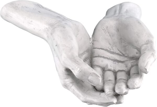 Magicun  Collection~Design Toscano The Offering Hands Wall Sculpture, 11 Inch, Polyresin, Antique Stone