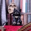 Dark Collection~Feline Cloaked Grim Reaper Cat Figurine, Polyresin, Black, 16cm