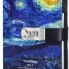 Witchcraft~Starry Diary with Lock, A5 PU Leather Journal with Combination Lock Digital Password Notebook Combination Locking Journal Diary (Starry 6)
