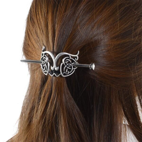 Viking Dragon Hair Hairpins Clips- Norse Celtic Knot Hair Accessories Hair Slide Hair Barrettes Irish Hair Decor for Long Hair Jewelry Braids Hair Stick With Dragon Design