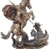 Mythology Collection~ George and the Dragon Figurine 31cm Bronze