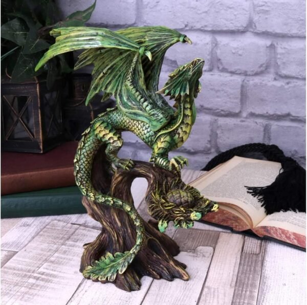 Artist Collections~ Adult Forest Dragon Anne Stokes 25.5cm Figurine, Resin, Green, One Size