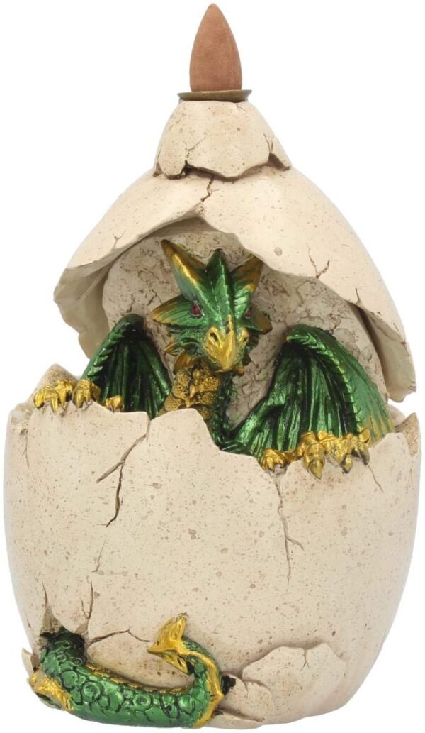 Fantasy Collection~ Dragons Emergence Backflow Incense Burner 21cm Ivory