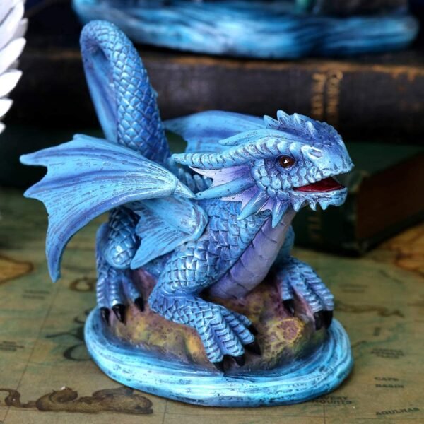 Artist Collections~ Anne Stokes Age Small Water Dragon Figurine, Blue, One Size