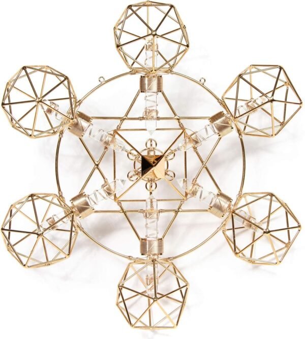 Crystal Healing Tool - Metatron Shambhala Star 15" with Magnets & Gold-Filled Wire